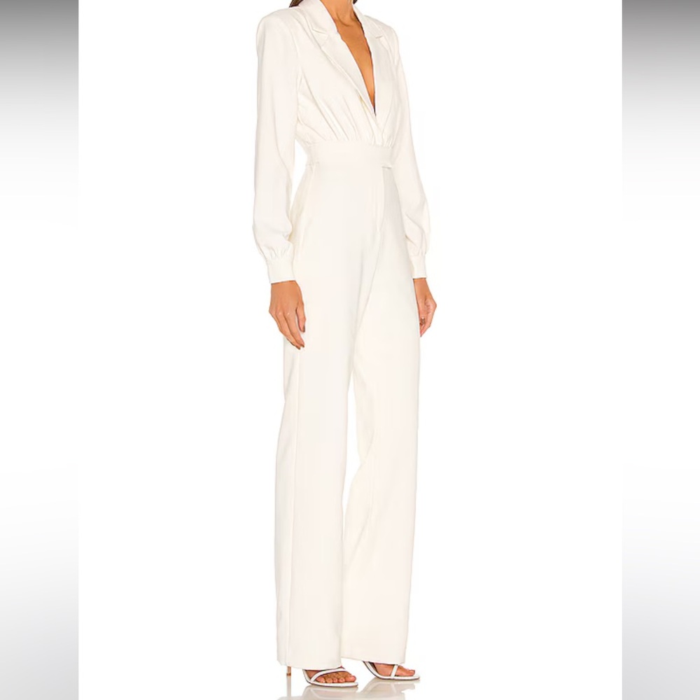 Michael Costello x REVOLVE Reina Jumpsuit in Ivory, Small